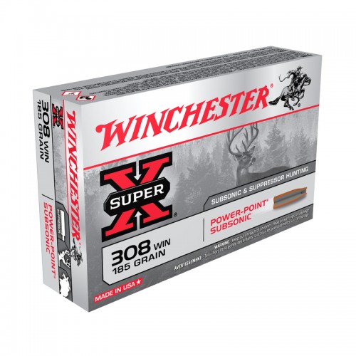 Winchester Bchsen Munition .308 Win ,Subsonic,185gr 20 Stk.