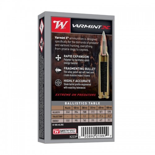 Winchester B�chsen Munition.223 ,Varmint X,55gr 20 Stk.