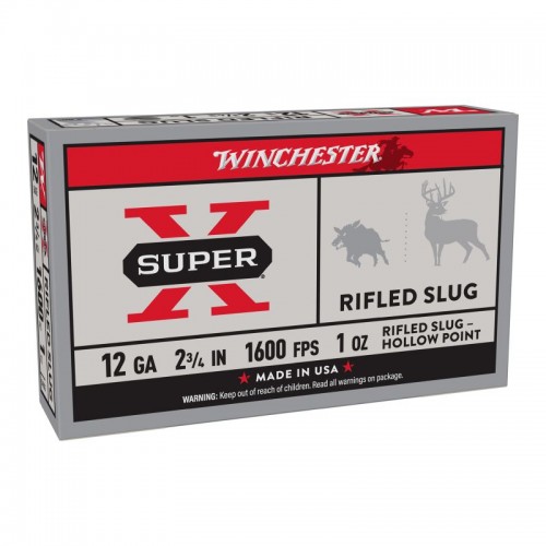 Winchester Schrot Munition Slug,Super-X,Rifled,12-70,28g 5 Stk.