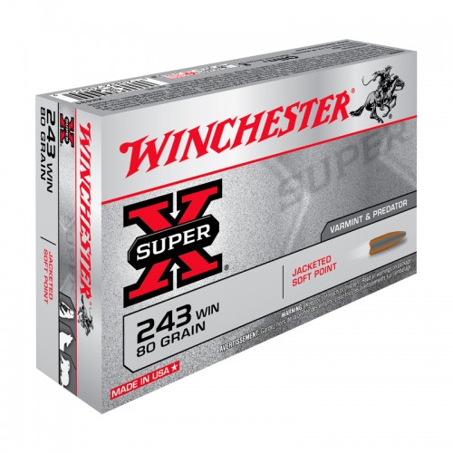 Winchester Bchsen Munition 243Win,Power Point,80gr 20 Stk.