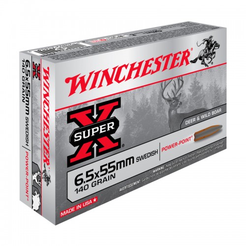 Winchester Bchsen Munition 6.5x55Swd,Power Point,140gr 20 Stk.