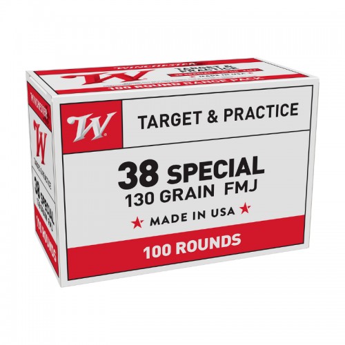 Winchester Pistolen Munition 38Spec ,USA,130gr,FMJ 100 Stk.