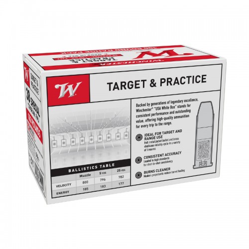 Winchester Pistolen Munition 38Spec ,USA,130gr,FMJ 100 Stk.