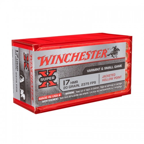 Winchester Pistolen Munition Randfeuer 17 HMR ,Super-X,20gr,JHP 50 Stk.