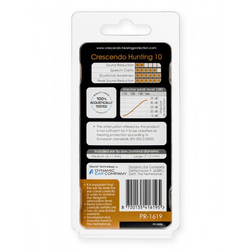 Crescendo Geh�rschutz, Wiederverwendbar - Hunting 10