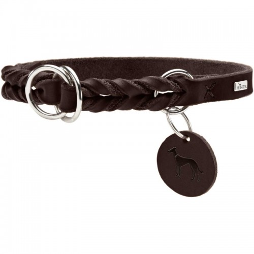 Hunter Dressurhalsung Solid Education Leder/Dunkelbraun 45-50/M-L