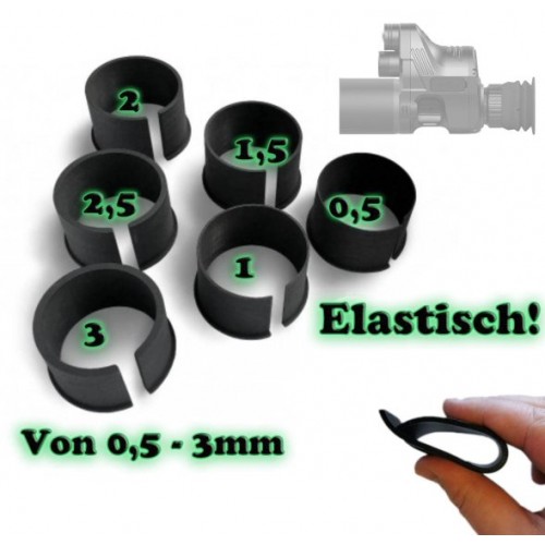 Elastische Reduzierringe 6er Set 0,5 - 3 mm für Sytong...