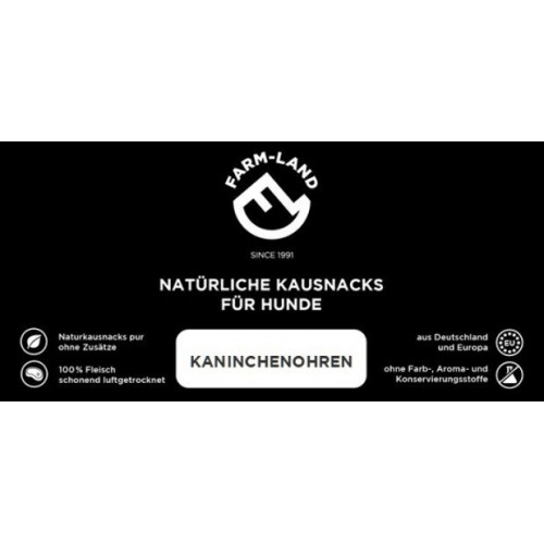 Farm-Land Hundesnack Kaninchenohren