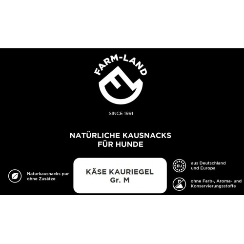 Farm-Land Hundesnack Kse-Kauriegel M 50-80-g