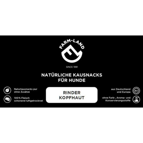 Farm-Land Hundesnack Rinder-Kopfhaut 250g