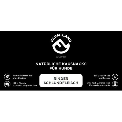 Farm-Land Hundesnack Rinder-Schlundfleisch