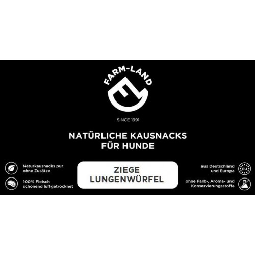 Farm-Land Hundesnack Ziegen-Lungenwrfel 100g