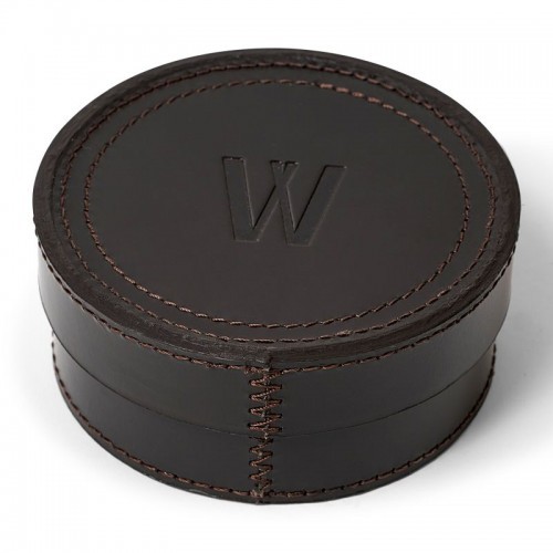 Waidmanns Leder Untersetzer Odin 6x Dunkelbraun