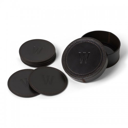 Waidmanns Leder Untersetzer Odin 6x Dunkelbraun