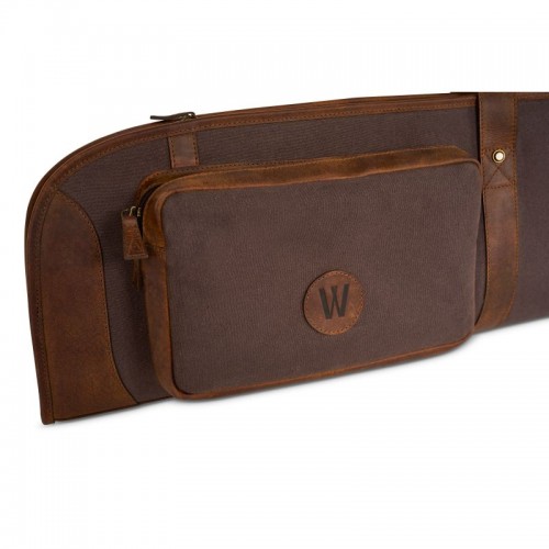 Waidmanns Leder/Canvas Futteral Amos Braun/Braun