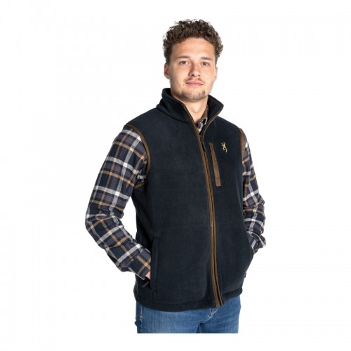 Browning Herren Fleece Weste, SUMMIT, blau