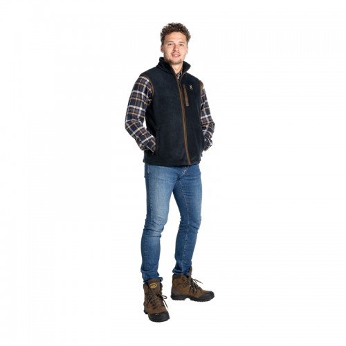 Browning Herren Fleece Weste, SUMMIT, blau