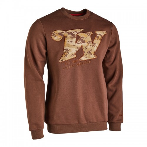 Winchester Sweatshirt REDSTONE, Rundhals, braun