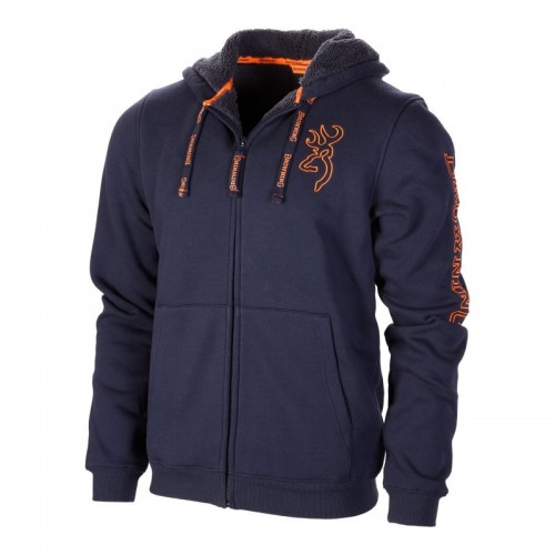 Browning Herren Warme Sweatshirtjacke, SNAPSHOT, blau L