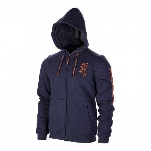 Browning Herren Warme Sweatshirtjacke, SNAPSHOT, blau L