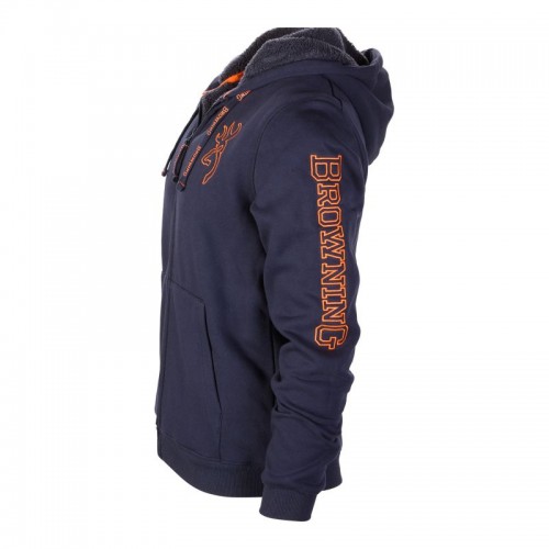 Browning Herren Warme Sweatshirtjacke, SNAPSHOT, blau L