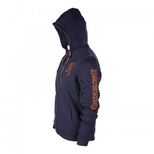Browning Herren Warme Sweatshirtjacke, SNAPSHOT, blau L