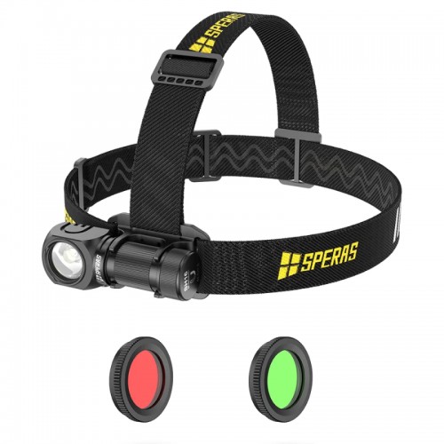 SPERAS SH16 Professional Stirnlampe mit abgewinkeltem...