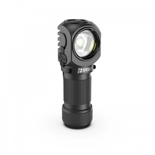 SPERAS SH16 Professional Stirnlampe mit abgewinkeltem Kopf | 1650 lm, 355 m Leuchtweite