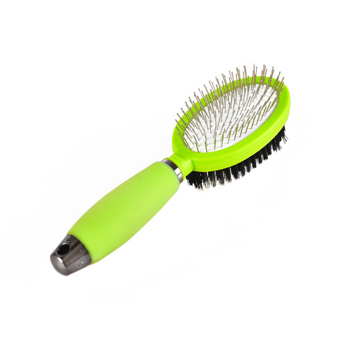 Fellpflegebürste 2 in 1, oval