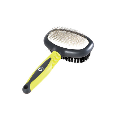 Fellpflegebürste 2 in 1, quer