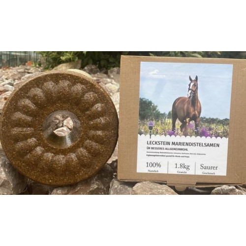 Wildlutscher Leckstein für Pferde und Ponys Mariendistelsamen 1,8 kg