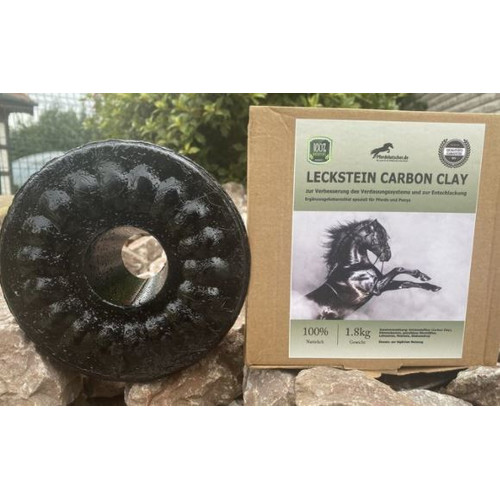 Wildlutscher Leckstein für Pferde und Ponys Carbon Clay 1,8 kg